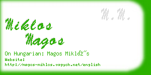miklos magos business card